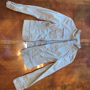 Express army green zip up